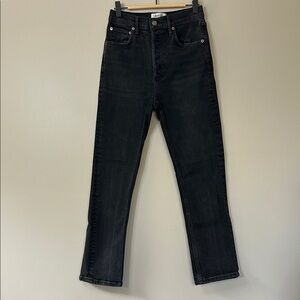 AGOLDE Riley High‎ Rise Straight Leg Crop Jeans Size 25 in Panoramic